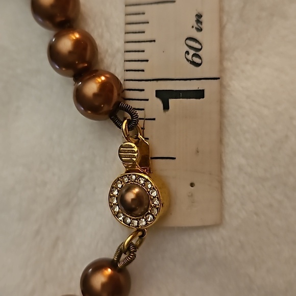 Vintage Genuine Copper Knot Beaded Box Clasp Necklace - Picture 9 of 10